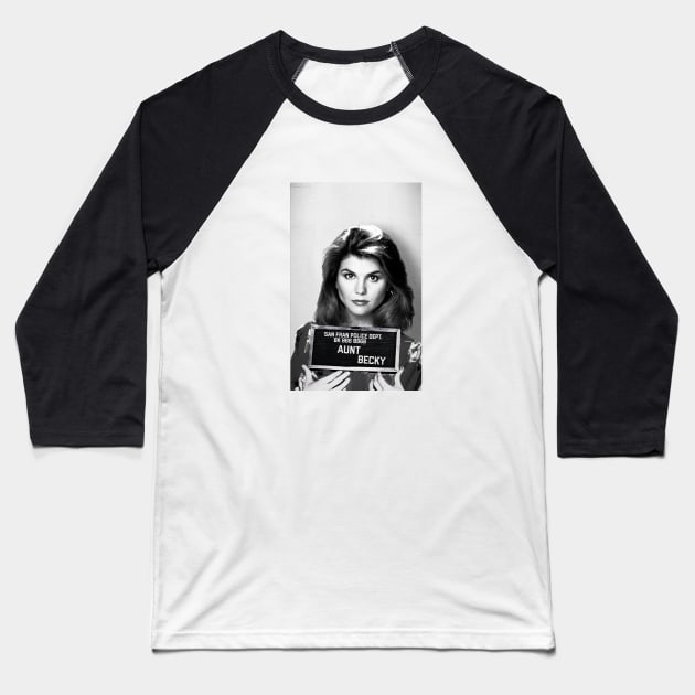 Aunt Becky Mugshot Baseball T-Shirt by BodinStreet